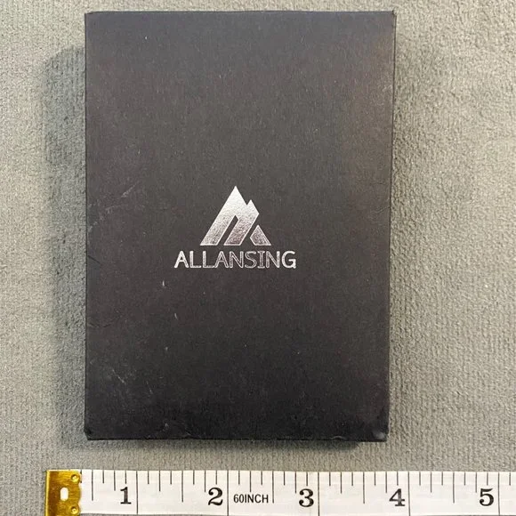 Minimalist Allansing Mens Leather Card Case Wallet - Picture 5 of 5